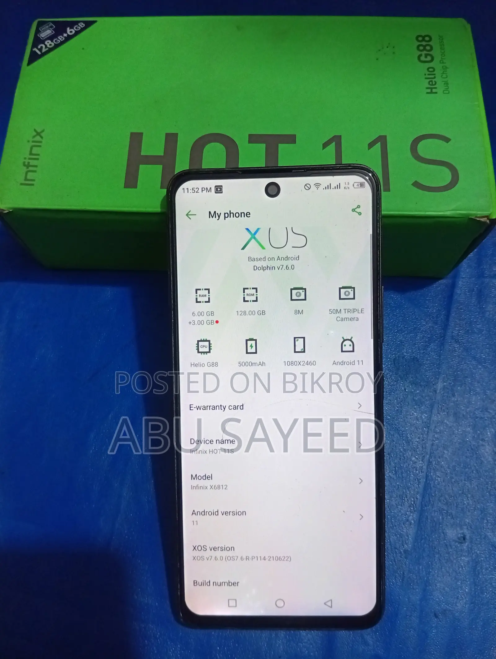 Infinix Hot 11s 128 GB Black
