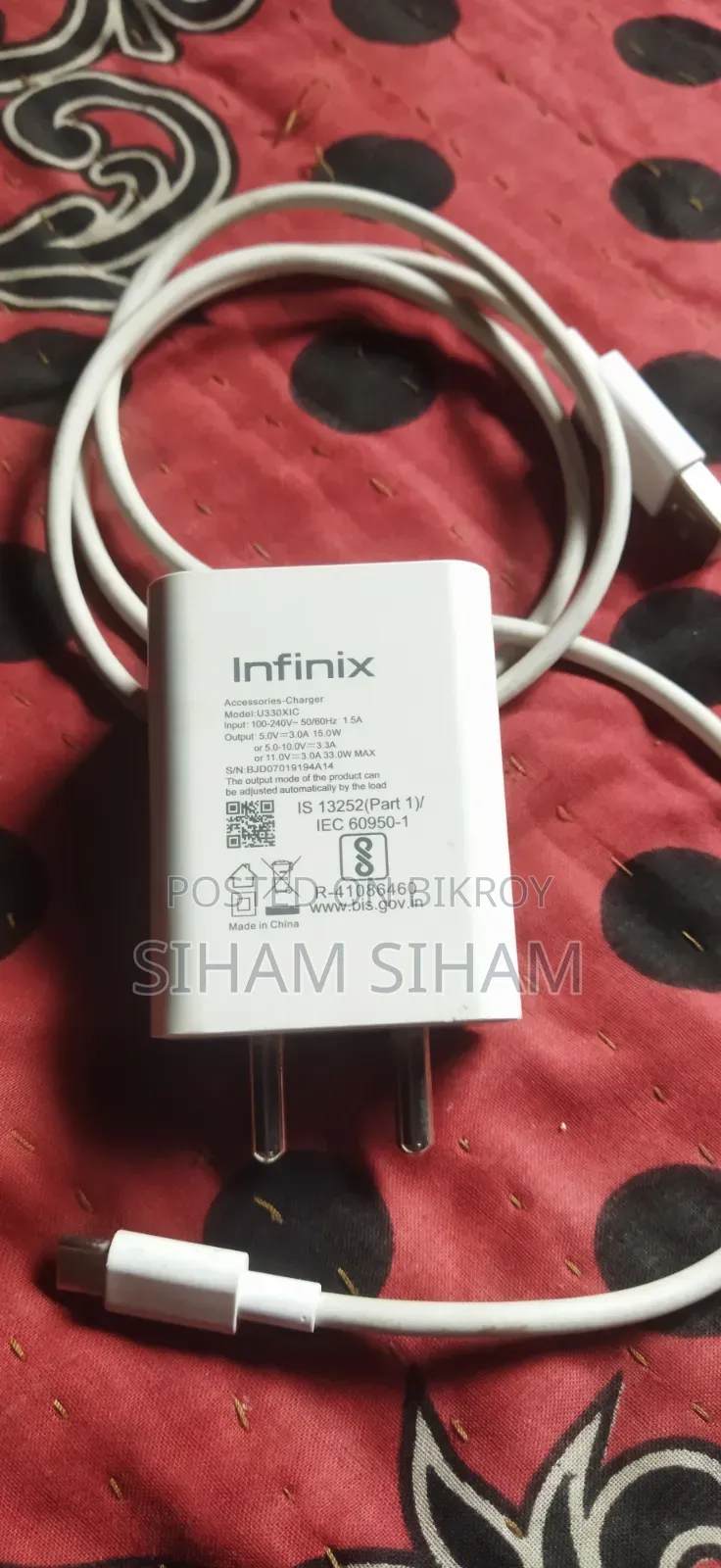 Infinix 33watt Charger