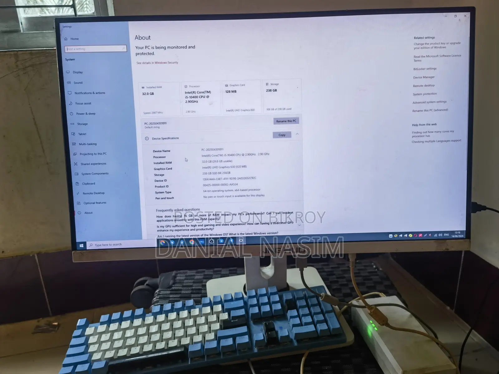 Desktop Computer Zinox Premium 32GB Intel Core i5 SSHD+SSD 256GB