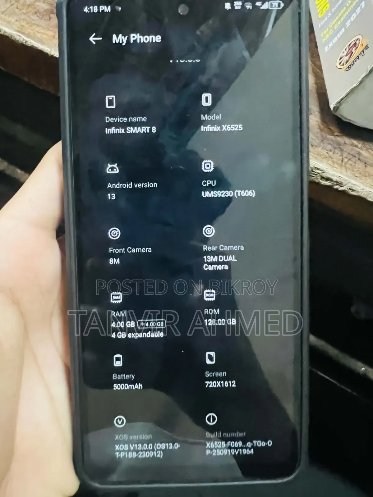 Infinix Smart 8 128 GB Blue
