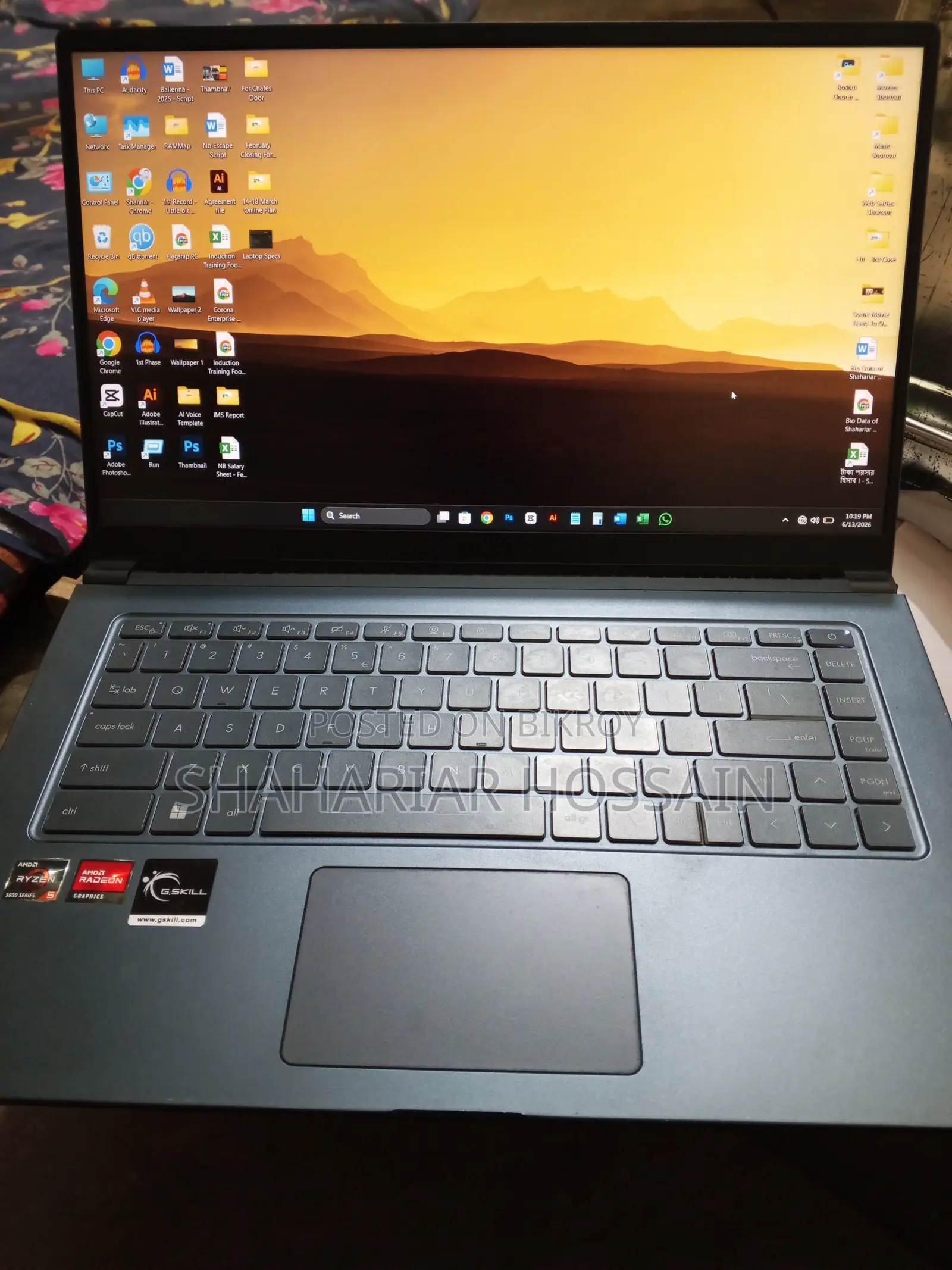 Laptop MSI Sword 15 24GB AMD Ryzen 5 SSD 512GB