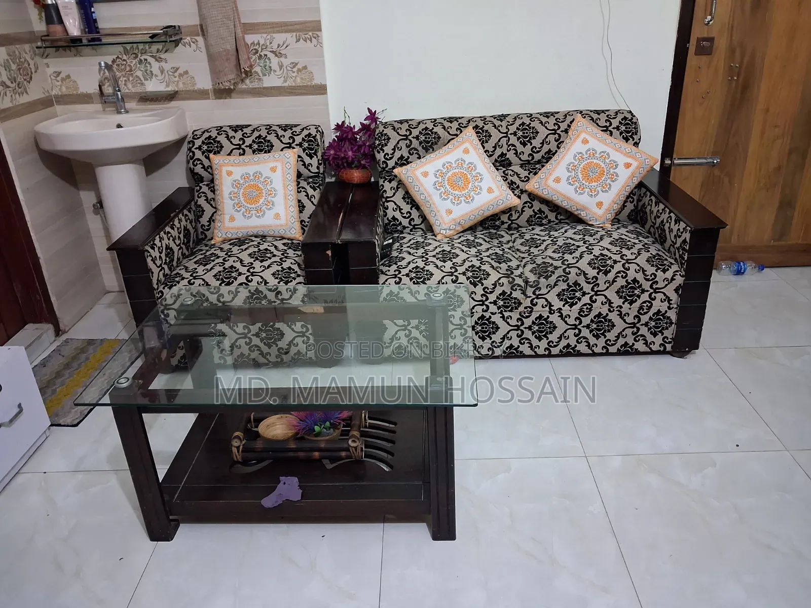 Sofa set with center table for sale