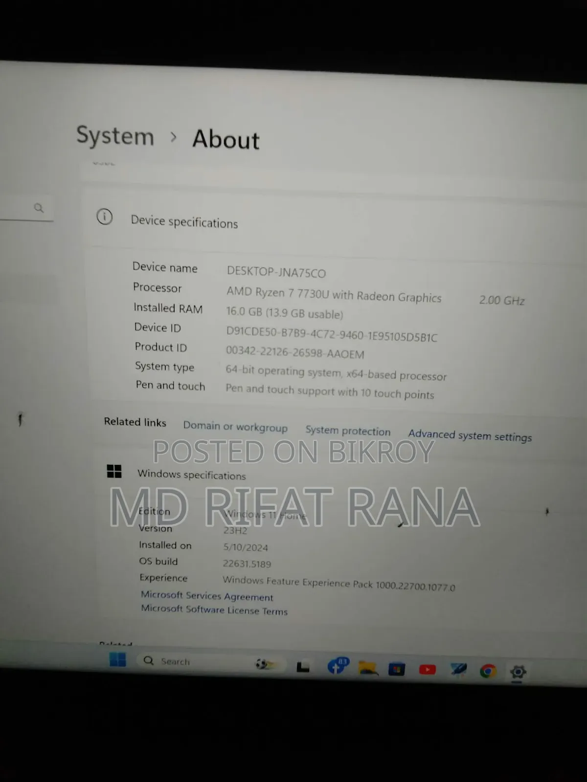 Desktop Computer Lenovo 16GB AMD Ryzen 5 SSHD+SSD 512GB