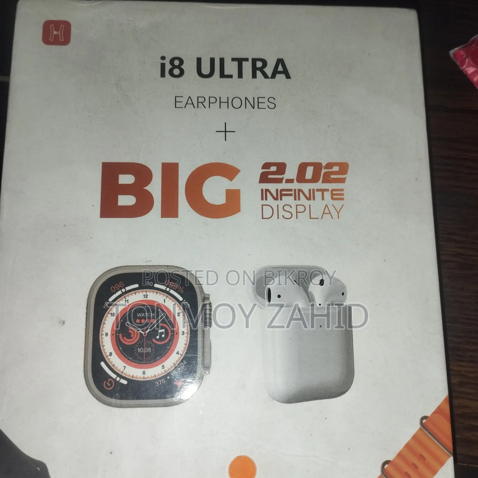 i8 আল্ট্রা স্মার্ট ওয়াচ ইয়ারবাডস সেট