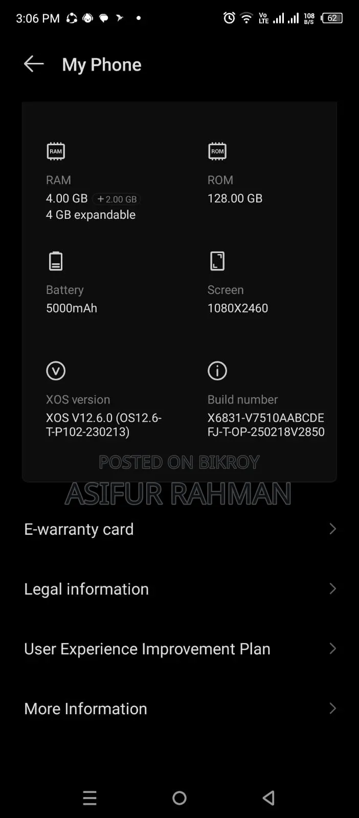 Infinix Hot 30 128 GB Blue