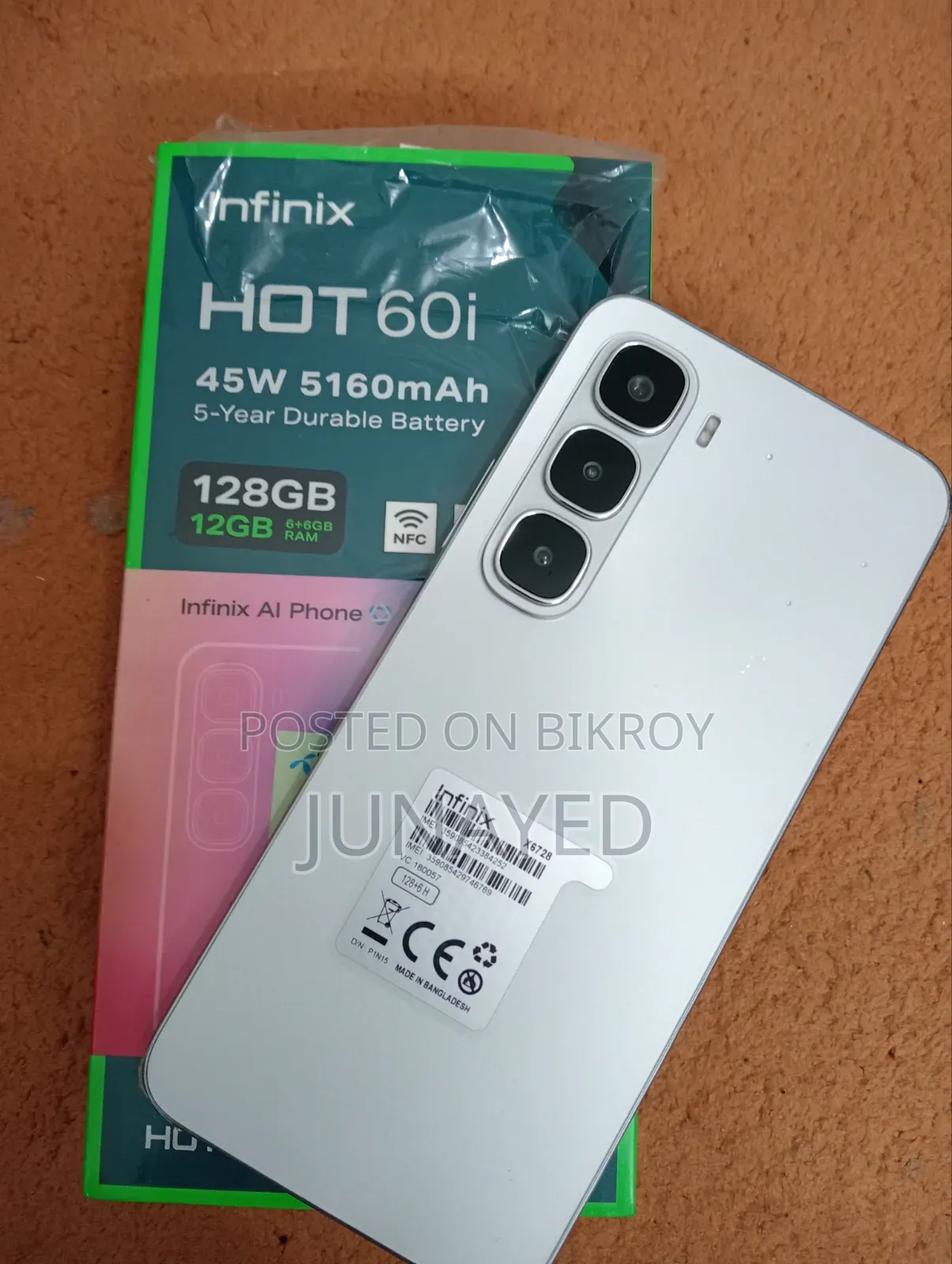 Infinix Hot 60i 128 GB White