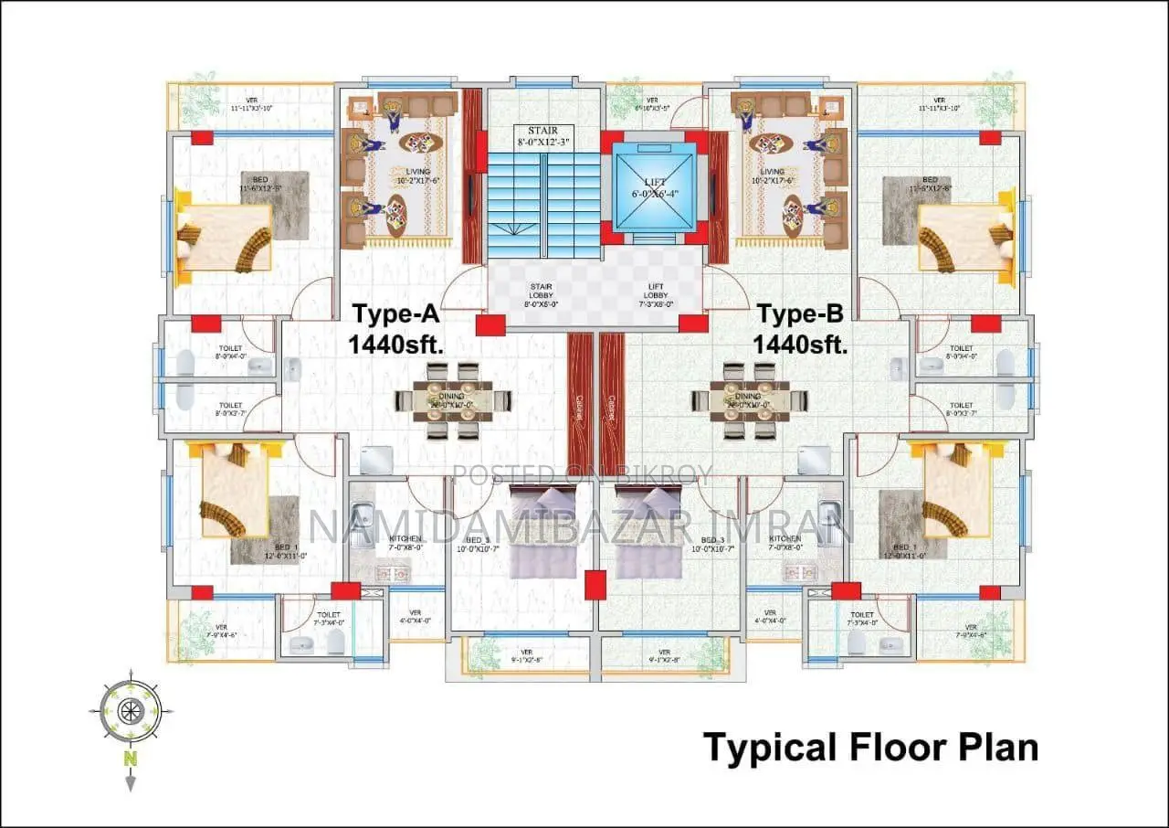 3bdrm Apartment in Badda for Sale