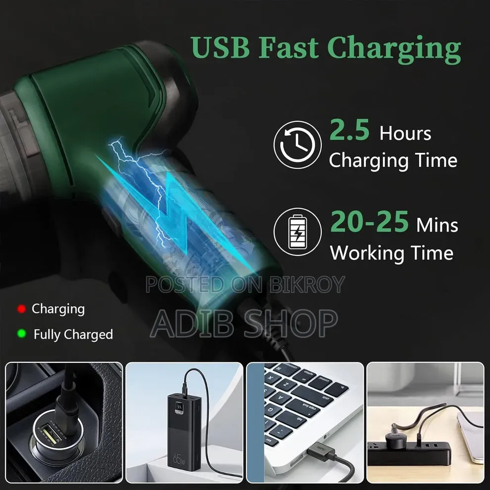 12000pa Strong Suction Power 120W Powerful Car Vacuum Cleaner