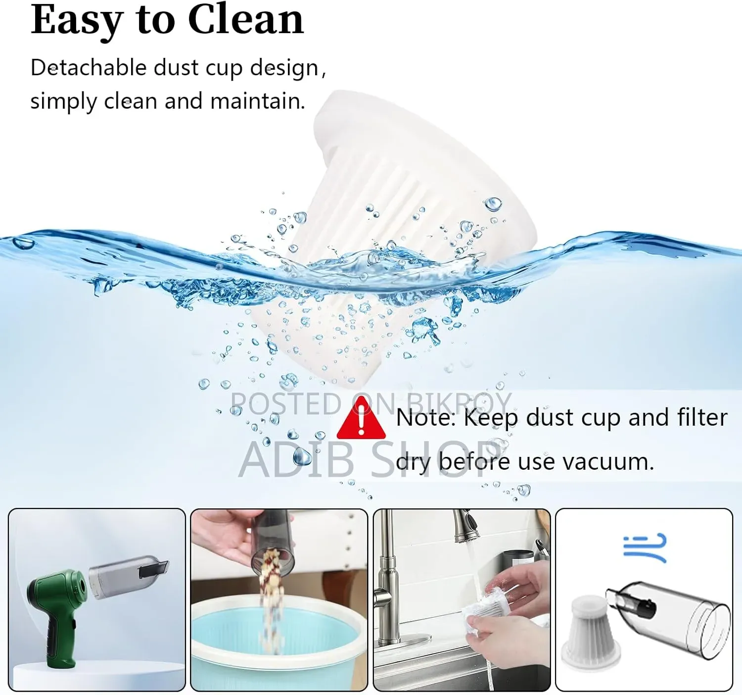 12000pa Strong Suction Power 120W Powerful Car Vacuum Cleaner