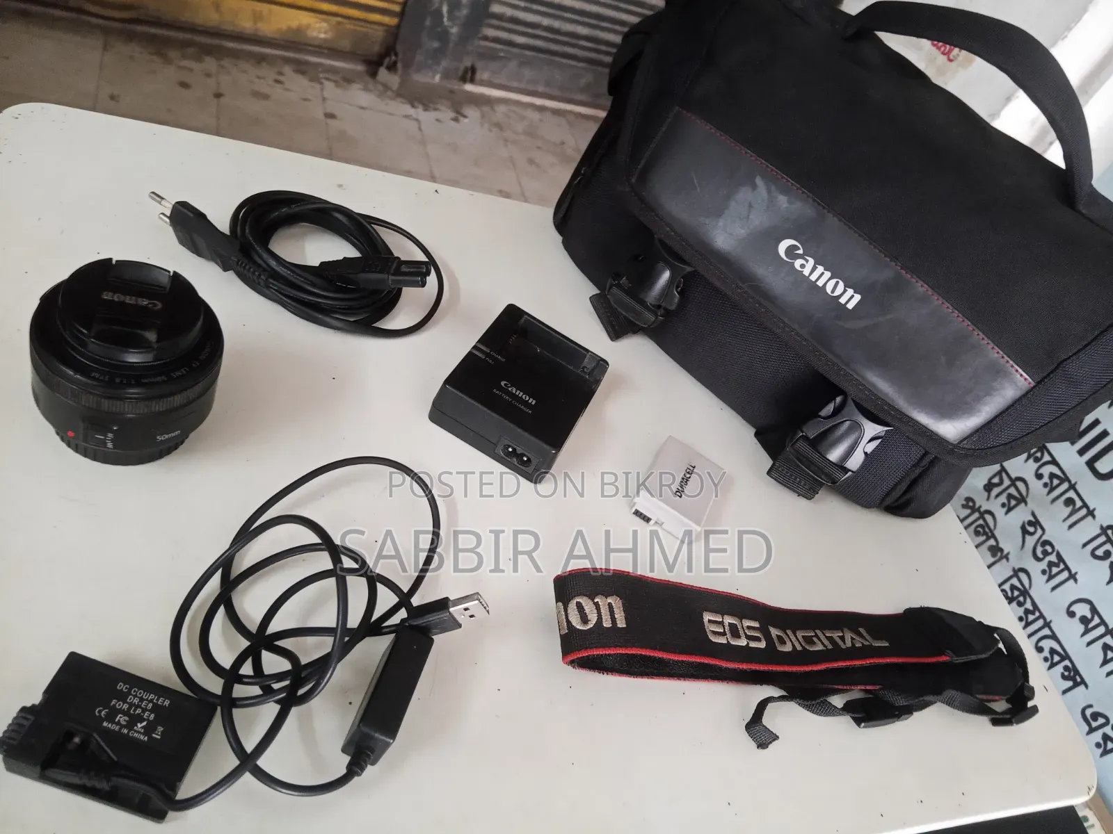 Canon 700d DSLR Camera, 50mm Prime Lens, Dummy Battery, 18-55mm Lens.