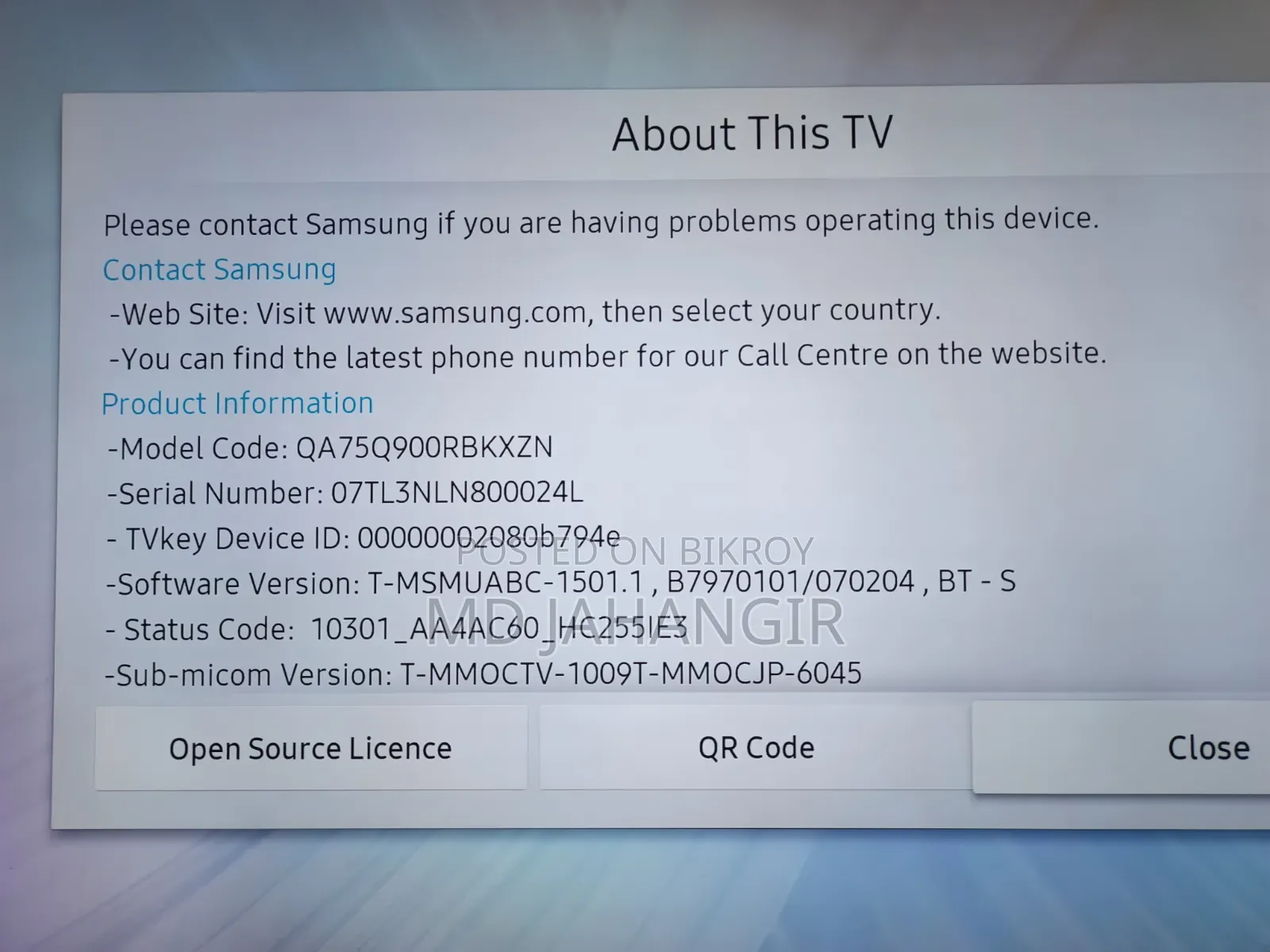 8k Samsung TV
