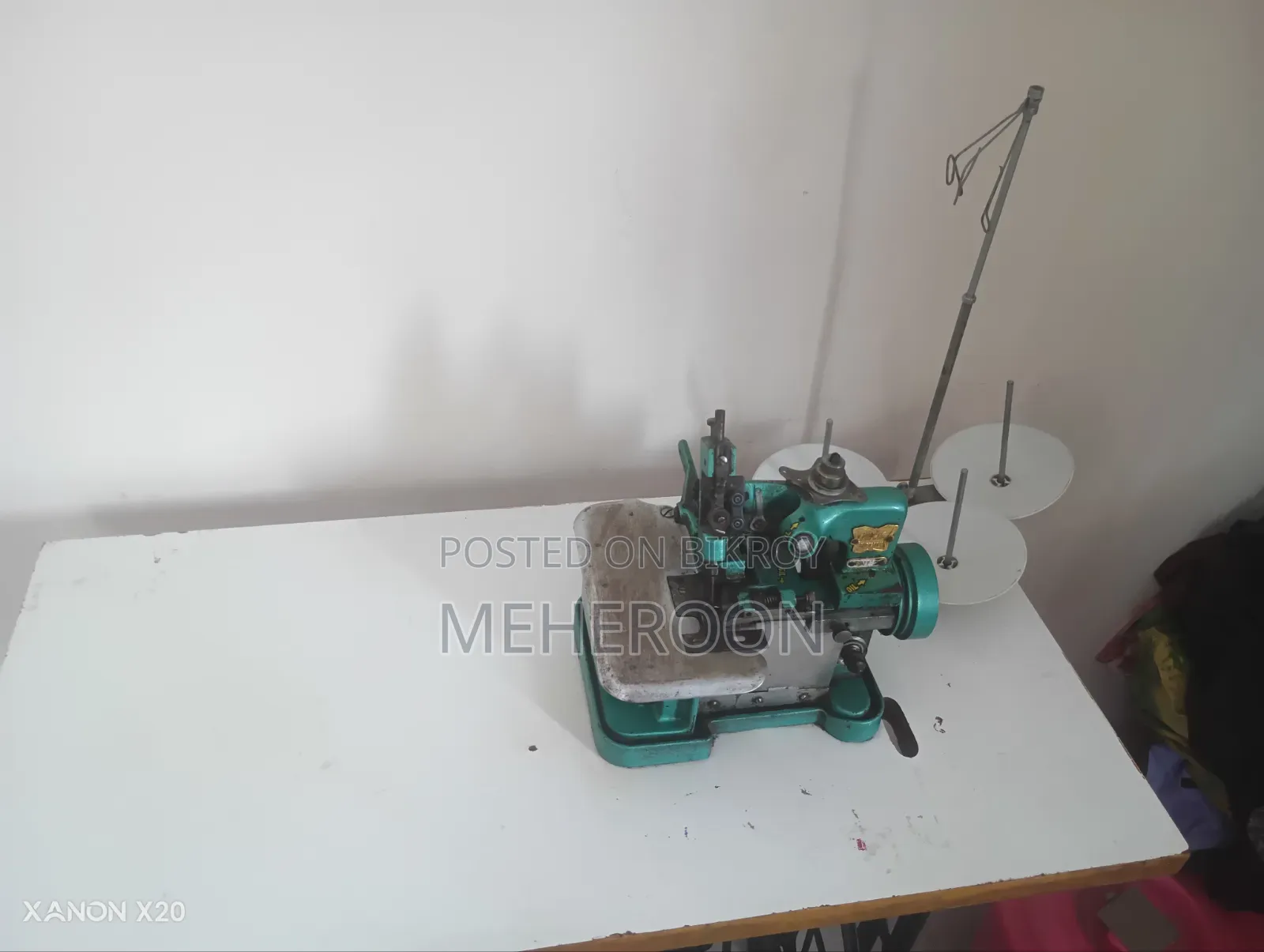 Butterfly Brand Vintage Green Overlock Interlock Machine