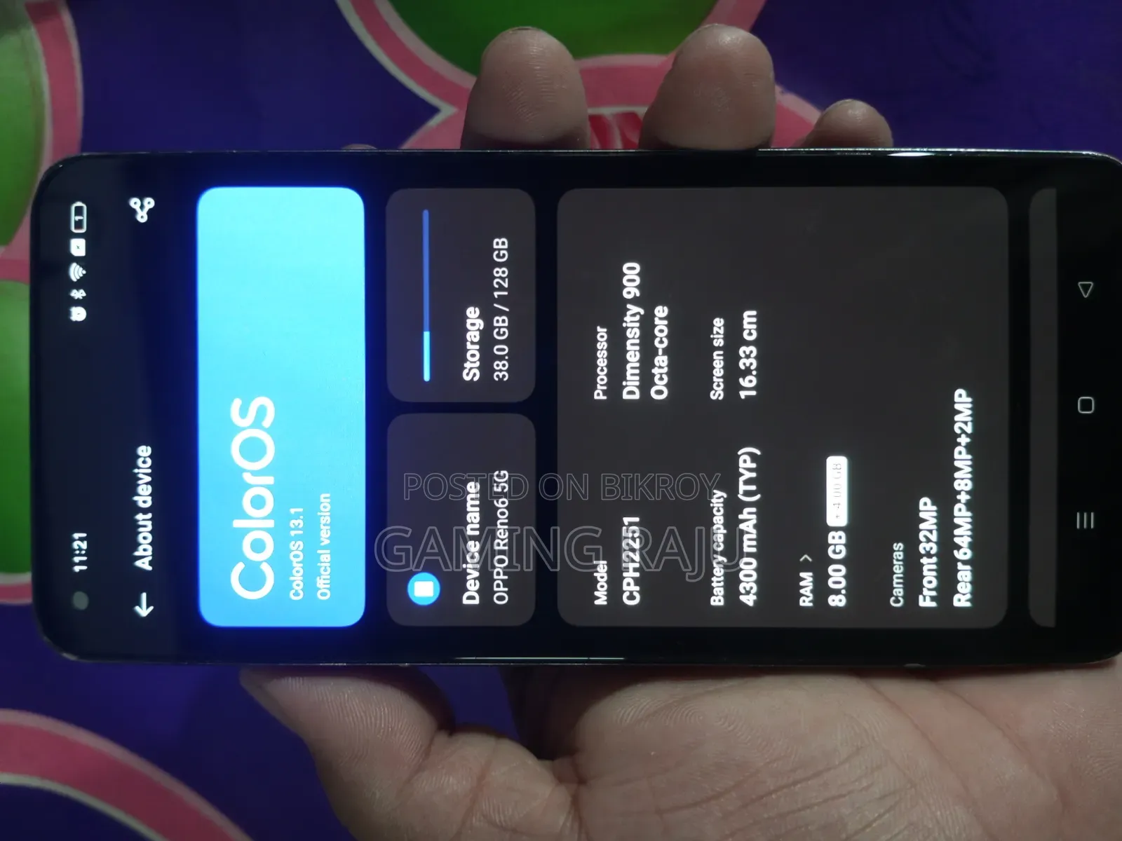 Oppo Reno6 5G 128 GB Black