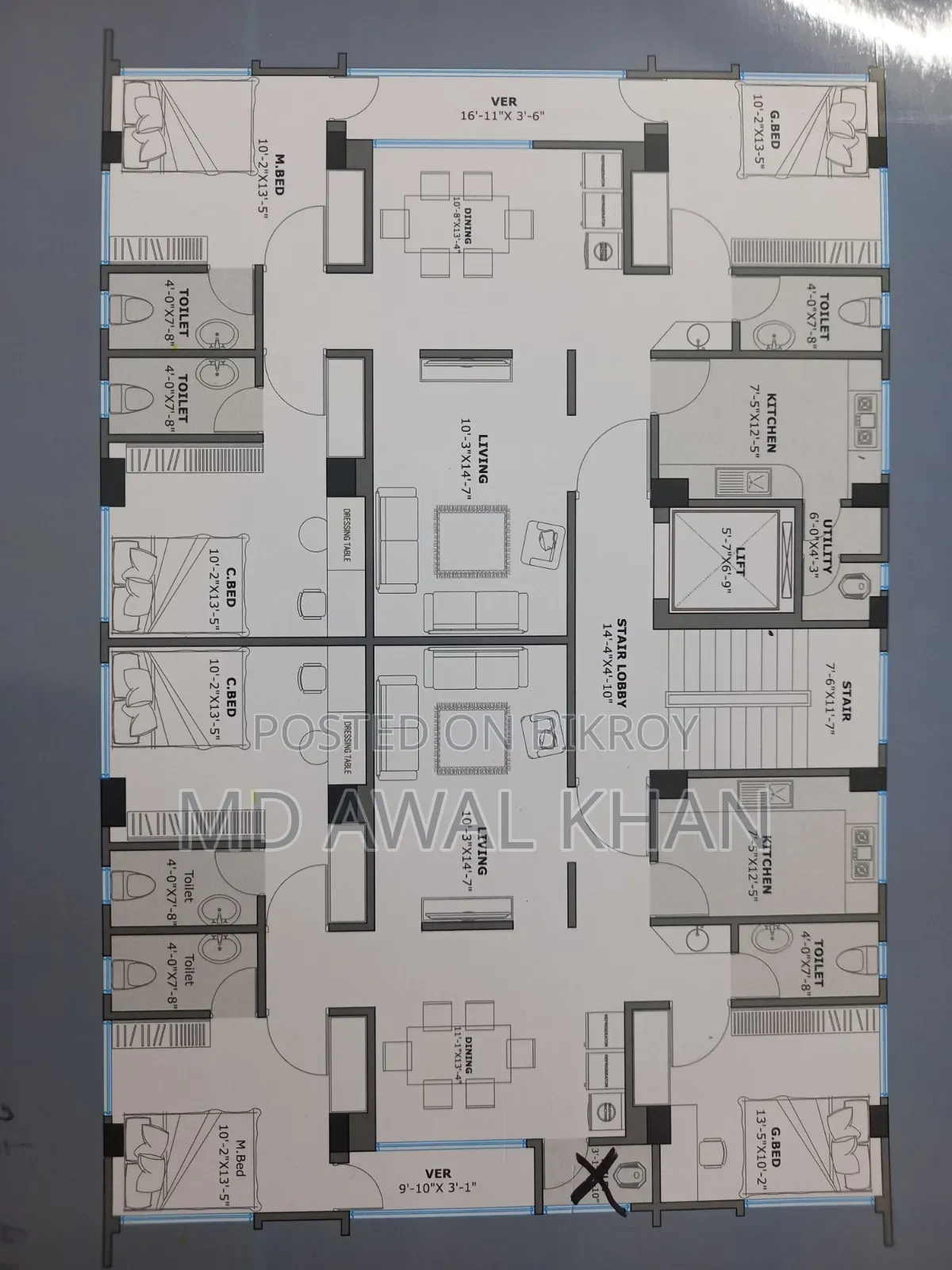 3-bedroom Apartment in Mohakhali DOHS for Sale