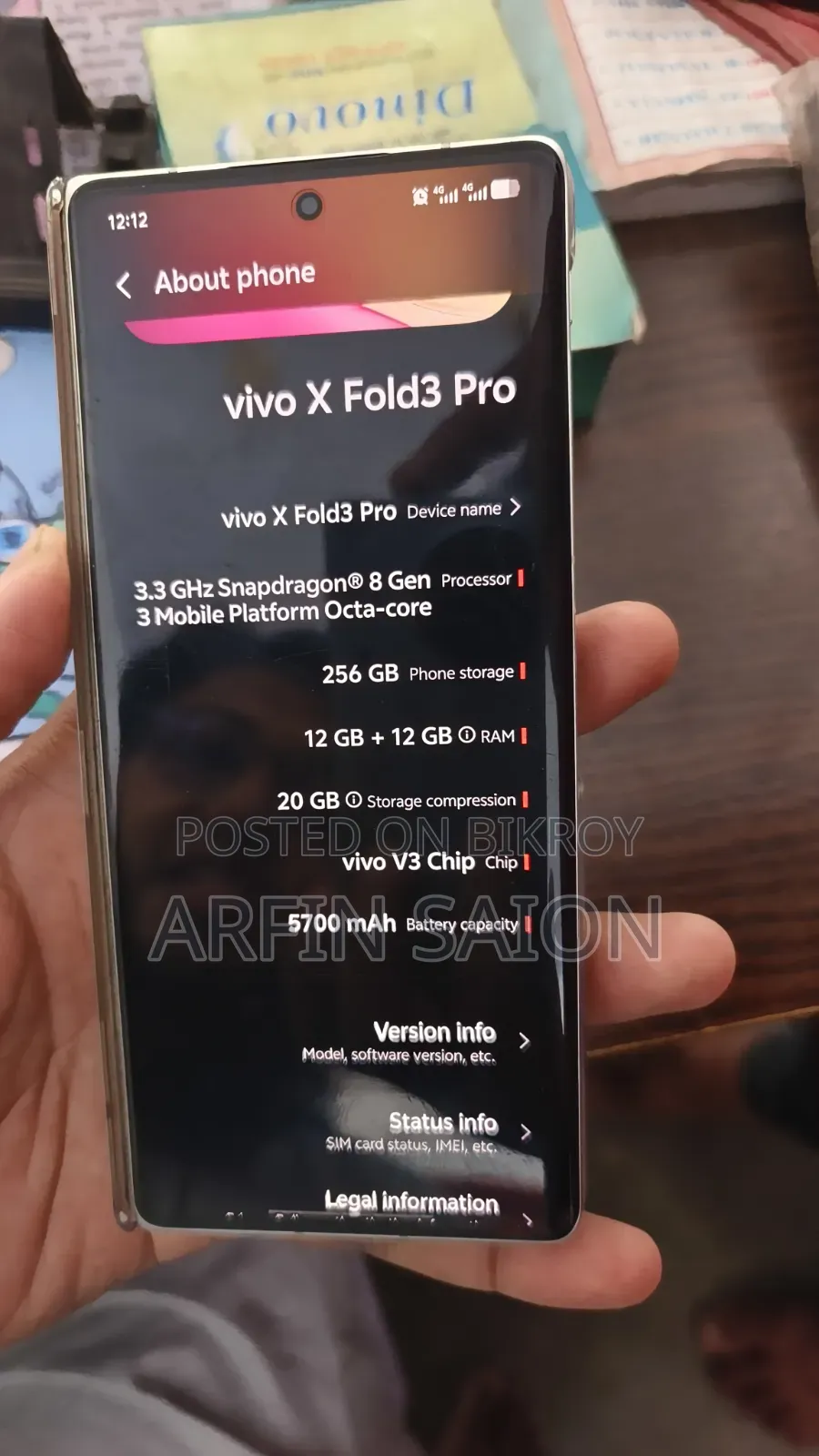 Vivo X Fold3 Pro 256 GB White