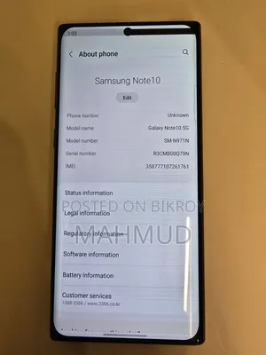 Samsung Galaxy Note 10 5G 256 GB Black