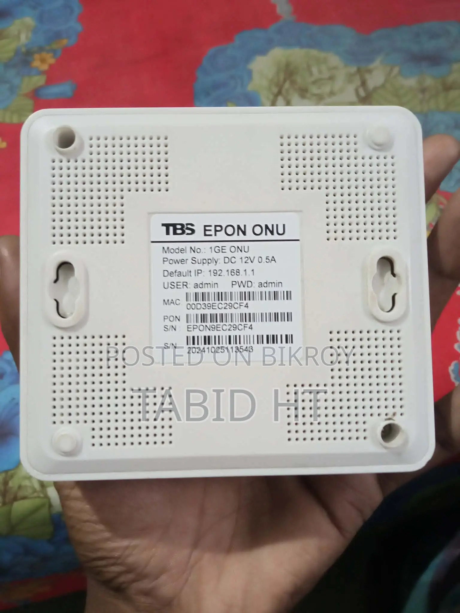 TBS Epon Onu