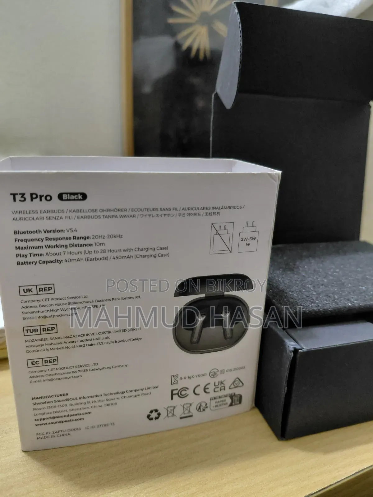 Soundpeats T3 Pro. Anc Supported Earbuds.