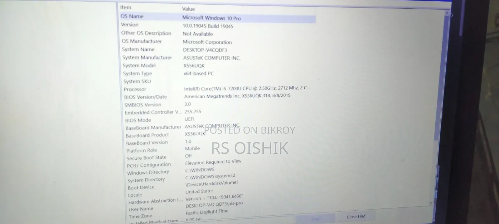 Laptop Asus 8GB Intel Core I5 SSD 128GB