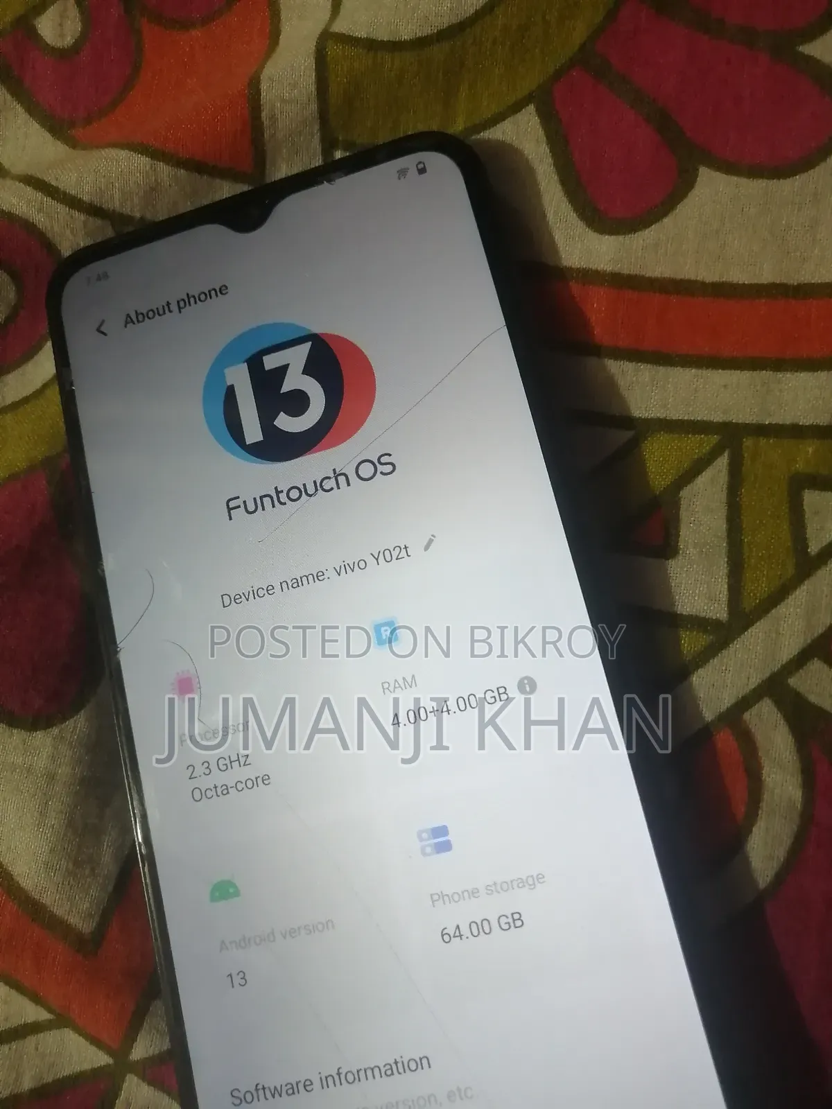 Vivo Y02t 64 GB Black