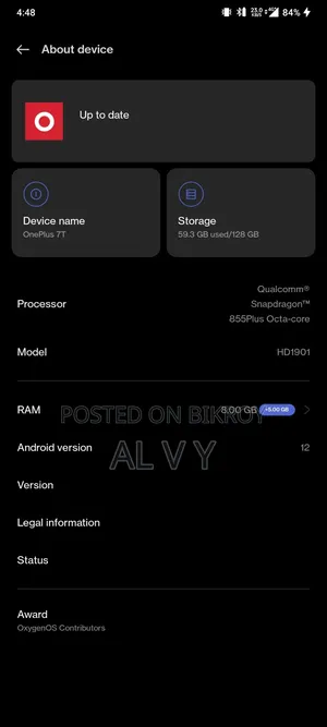 OnePlus 7T 128 GB Black