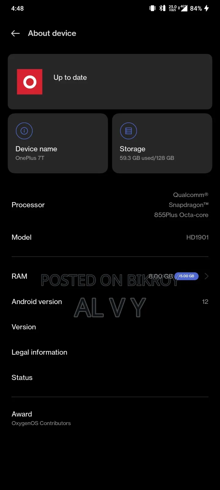 OnePlus 7T 128 GB Black