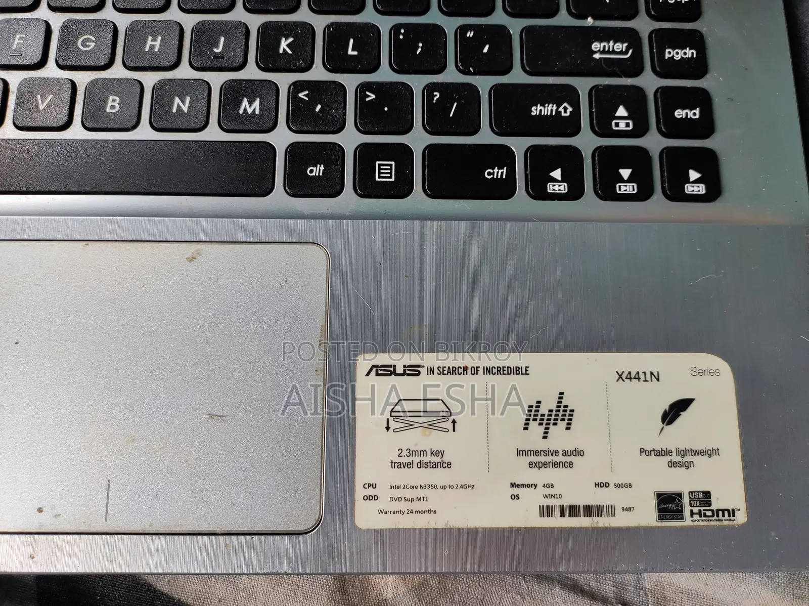 Laptop Asus X44LY 4GB Intel Core 2 Duo HDD 500GB