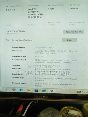 Desktop Computer Gigabyte GB-BACE-3150 16GB Intel Core I3 SSD 160GB