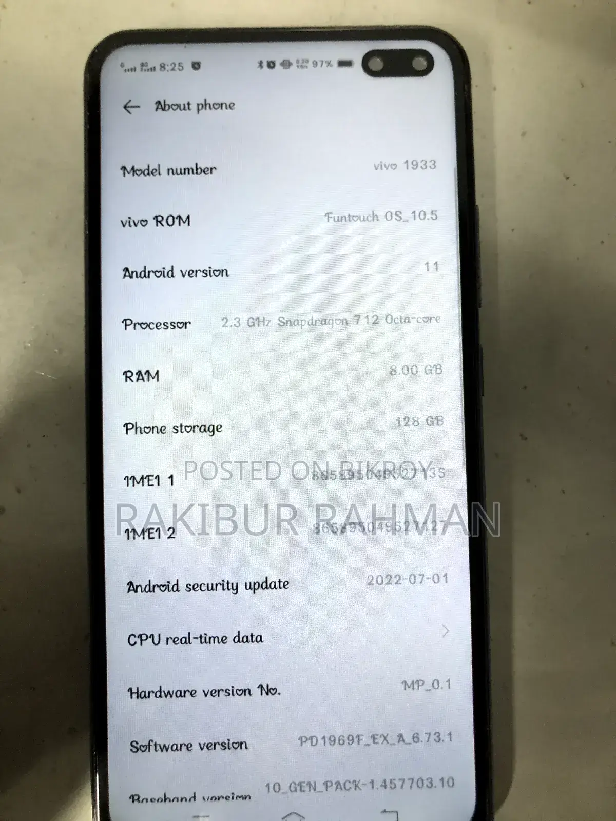 Vivo V19 128 GB Green