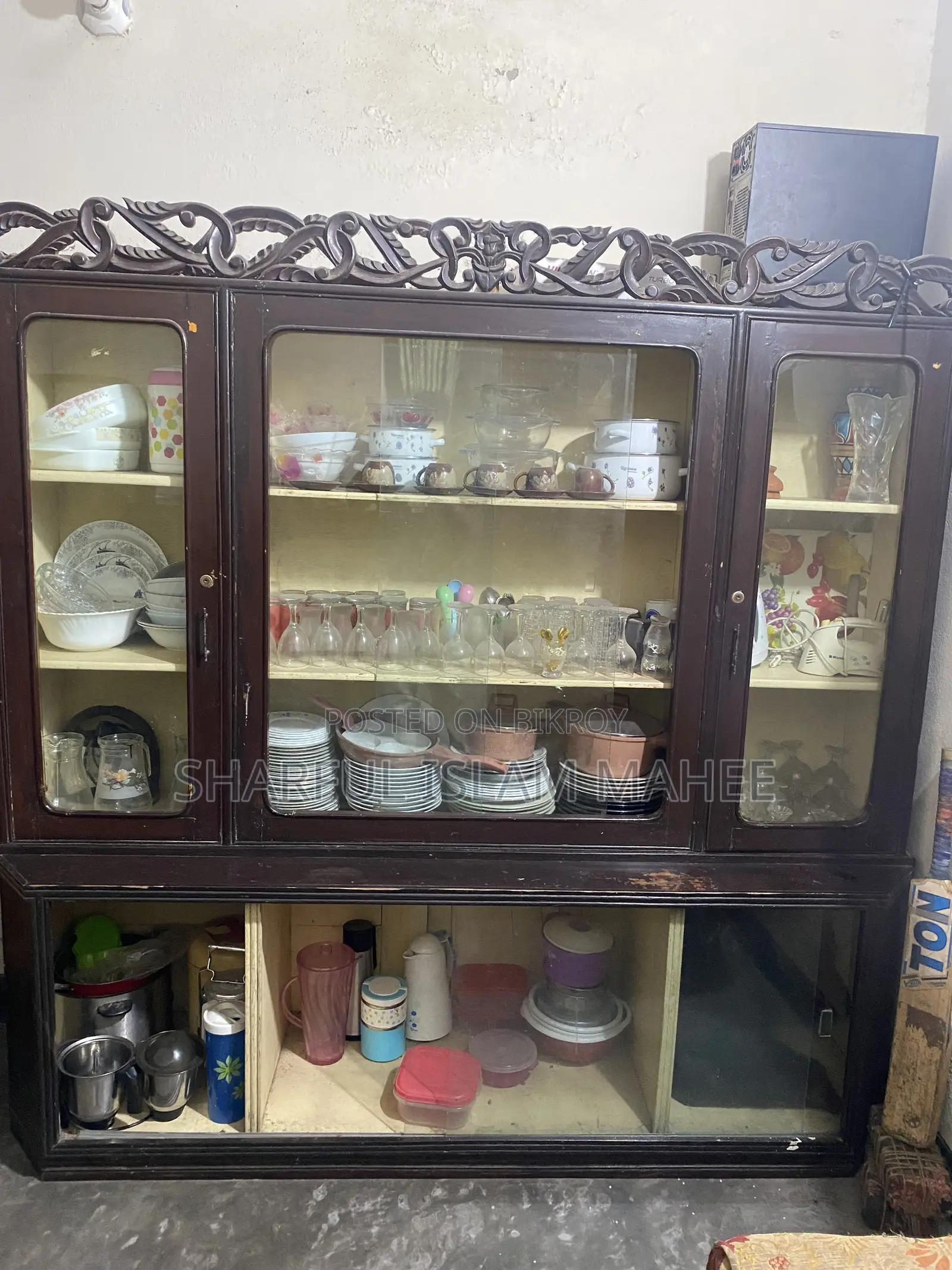 Original Teak Wood 6ft / 6.5ft Wall Showcase