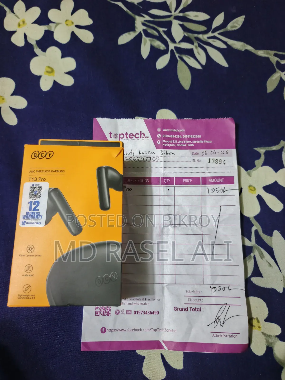 Qcy T13 Pro headphone