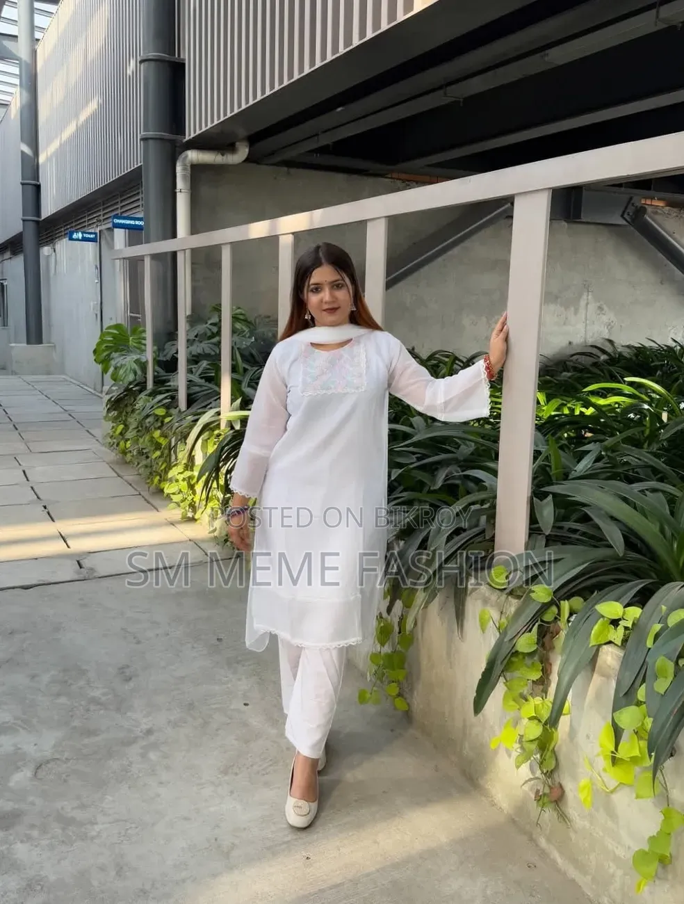 Four-piece Georgette Karchupi Work Suit Stitched by Skilled Artisans