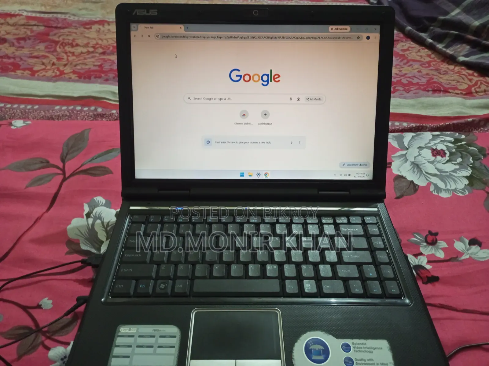 Laptop Asus F80Q 3GB Intel Core 2 Quad HDD 160GB