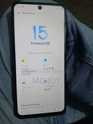 ভিভো ওয়াই৩৬ ৫জি ২৫৬ জিবি ব্লু