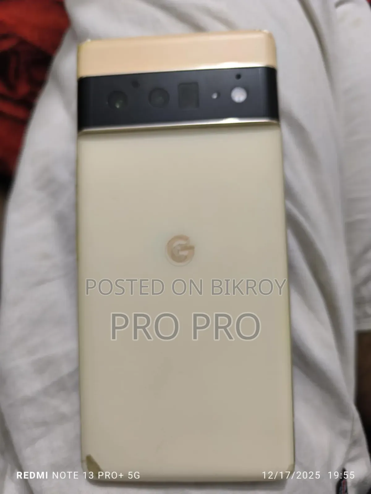 গুগল পিক্সেল ৬ প্রো ১২৮ জিবি গোল্ড