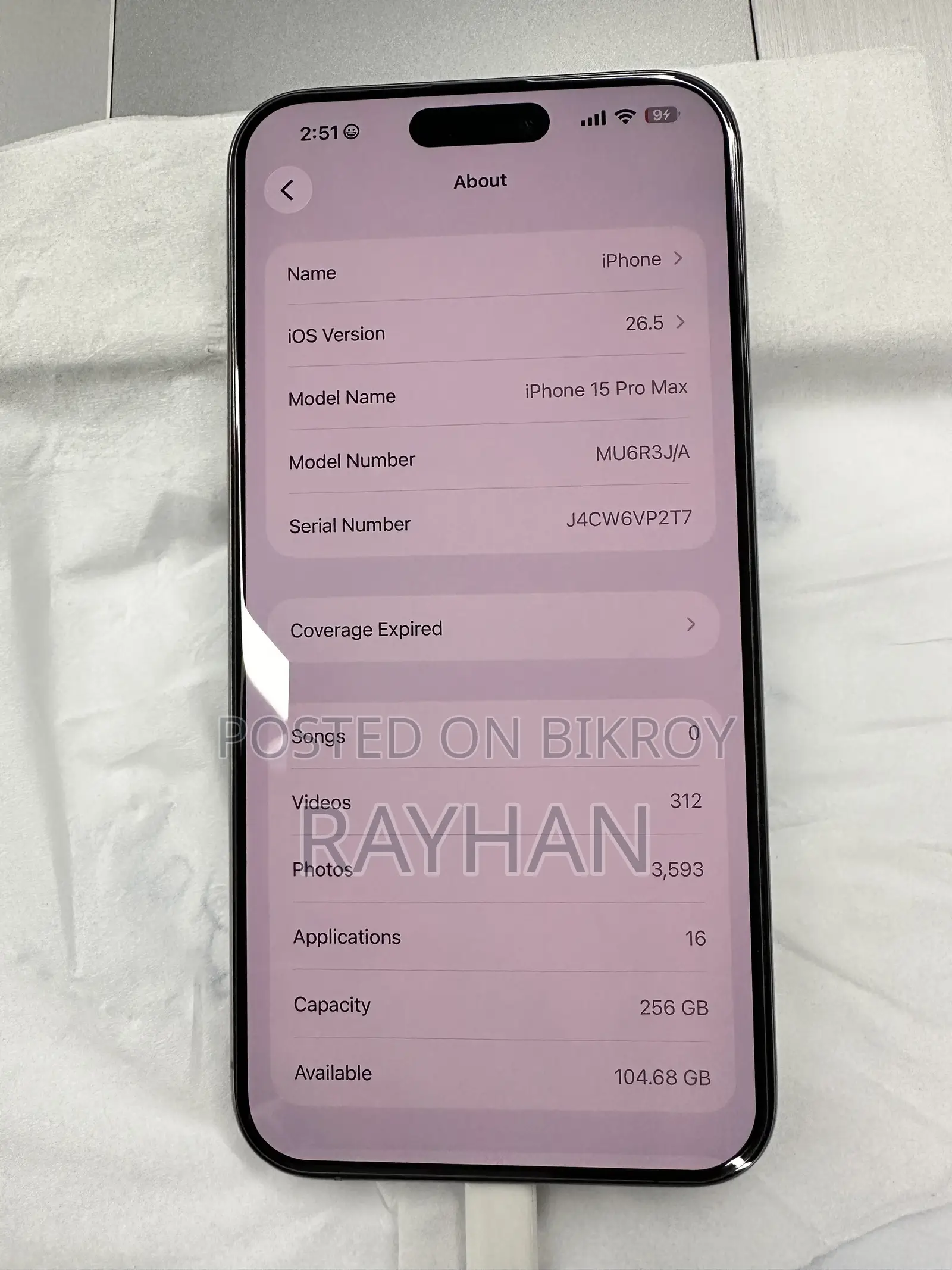 Apple iPhone 15 Pro Max 256 GB