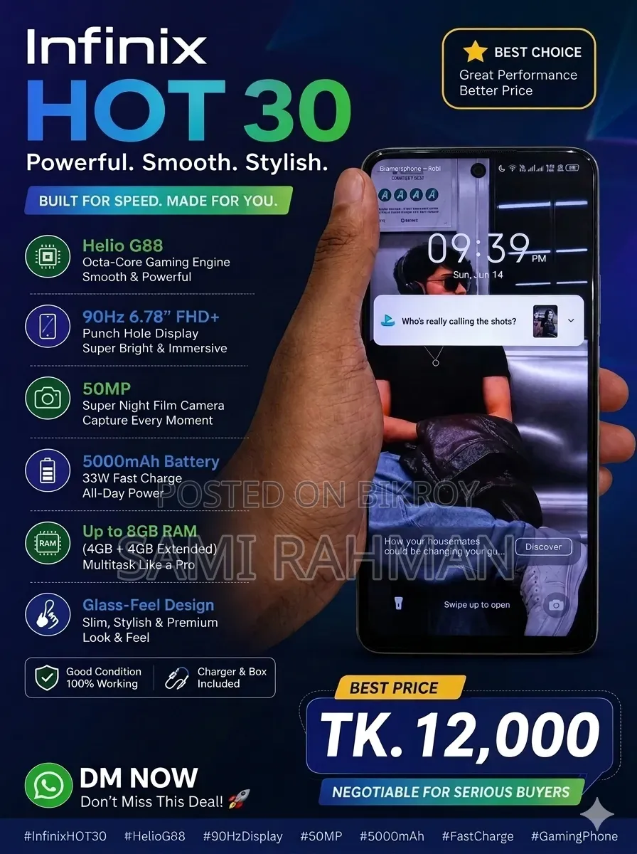 Infinix Hot 30 128 GB White