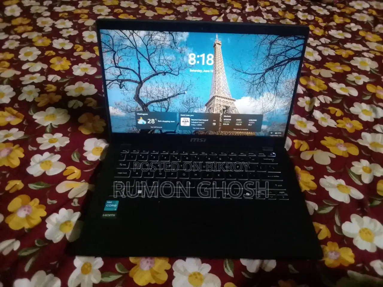 Laptop MSI CR41-0M 8GB Intel Core I3 SSD 512GB