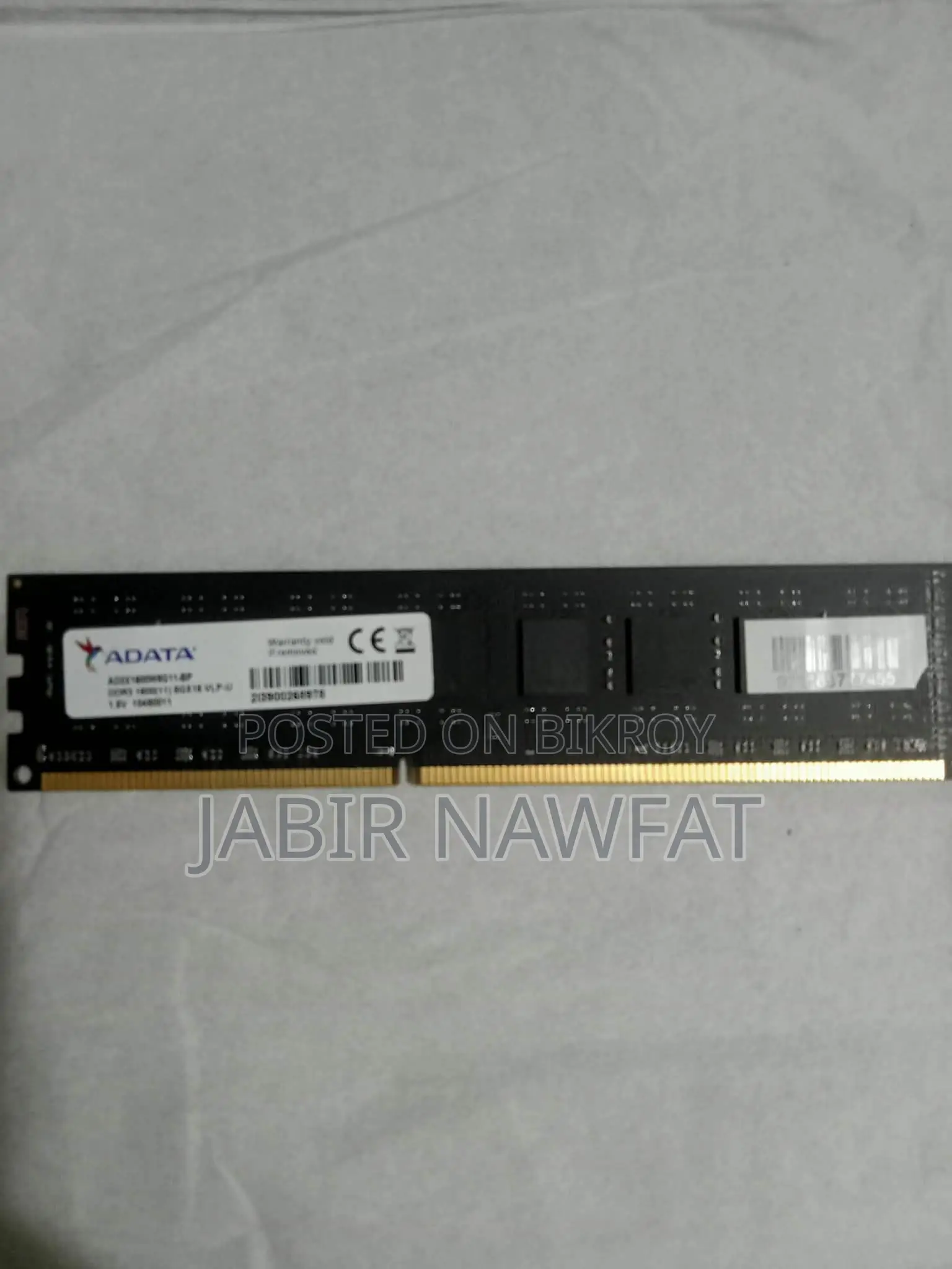 8gb Ddr3 Desktop Ram Stick (Fresh Condition)