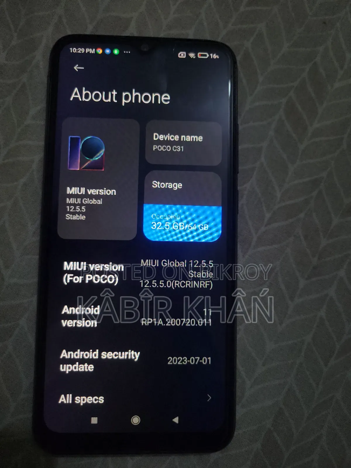 Xiaomi Poco C40 64 GB Black