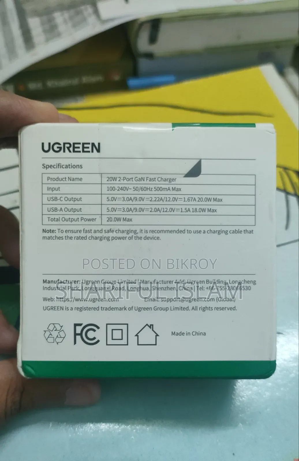 Ugreen 20w GaN PD 3.0 Charger