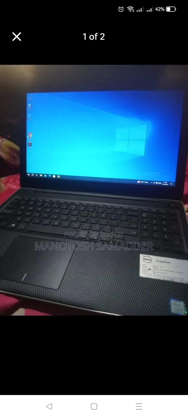 Laptop Dell Inspiron 3800 4GB Intel Core I3 SSD 128GB