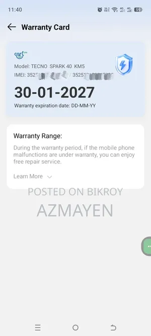 Tecno Spark 40 128 GB White