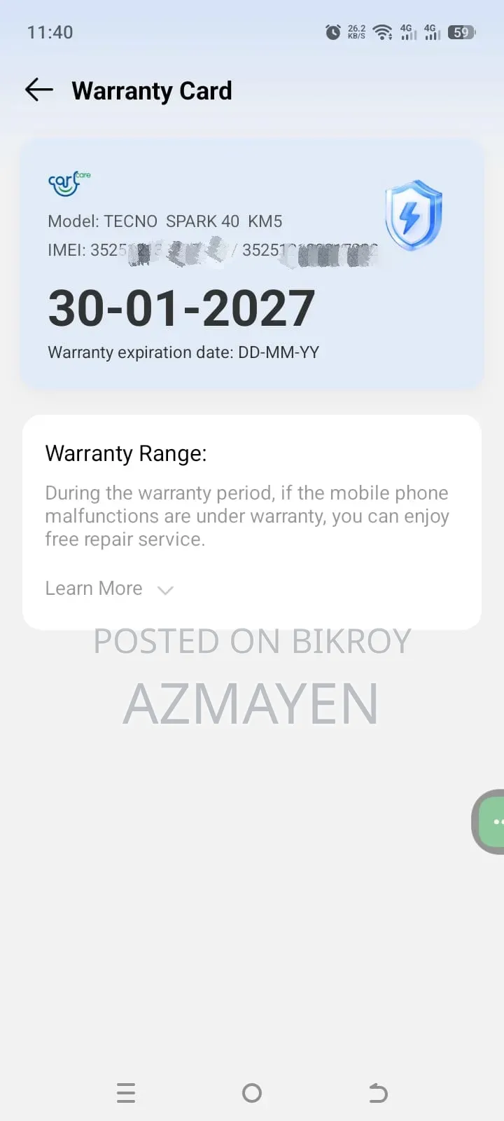 Tecno Spark 40 128 GB White