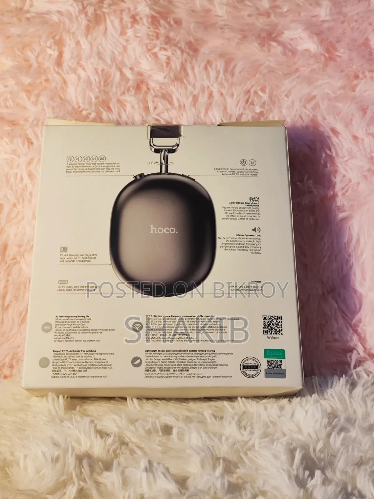 Hoco W35 Max Premium Wireless Headphone - 90 Hours Battery Life!