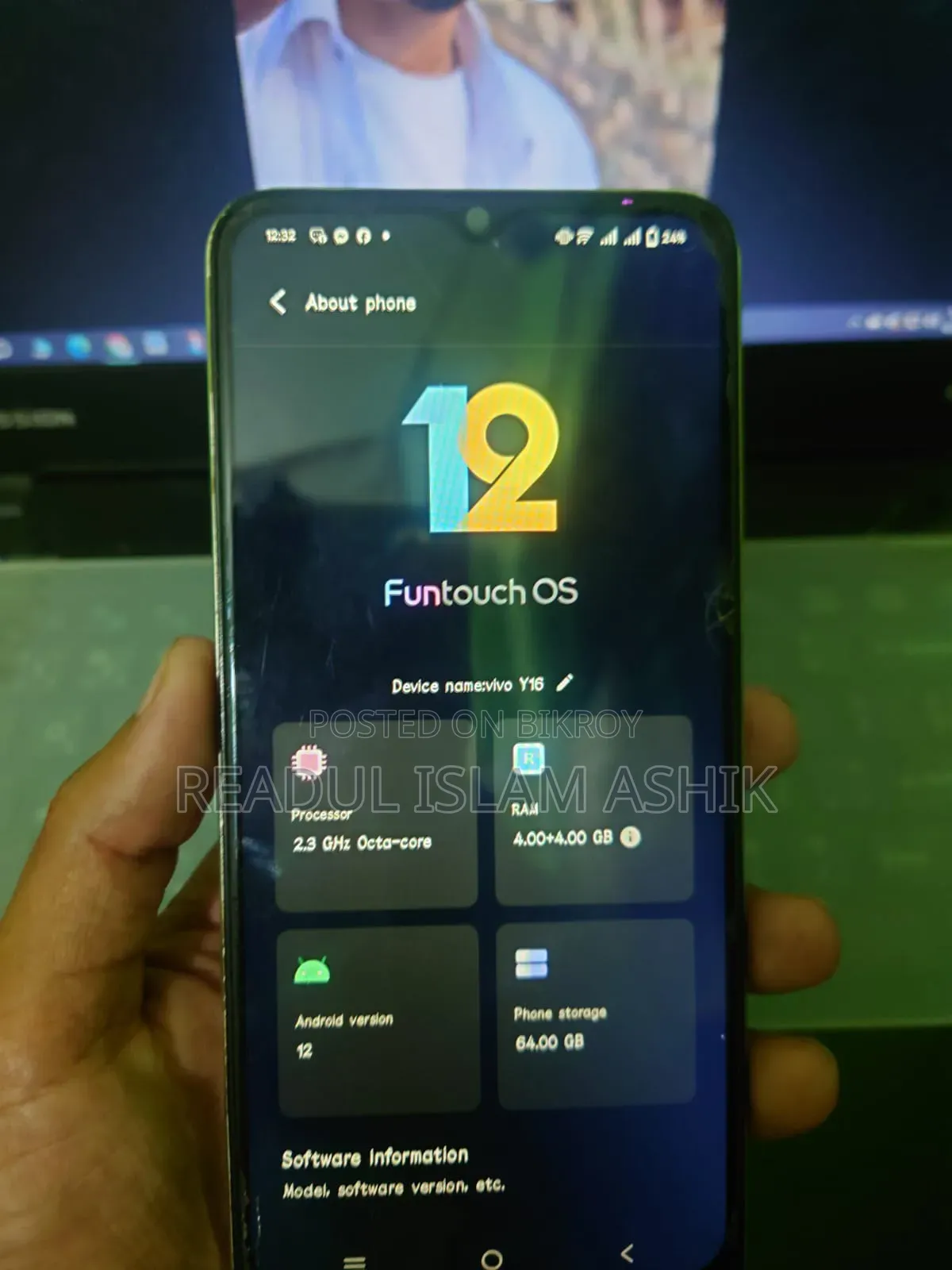 Vivo Y16 64 GB Gold