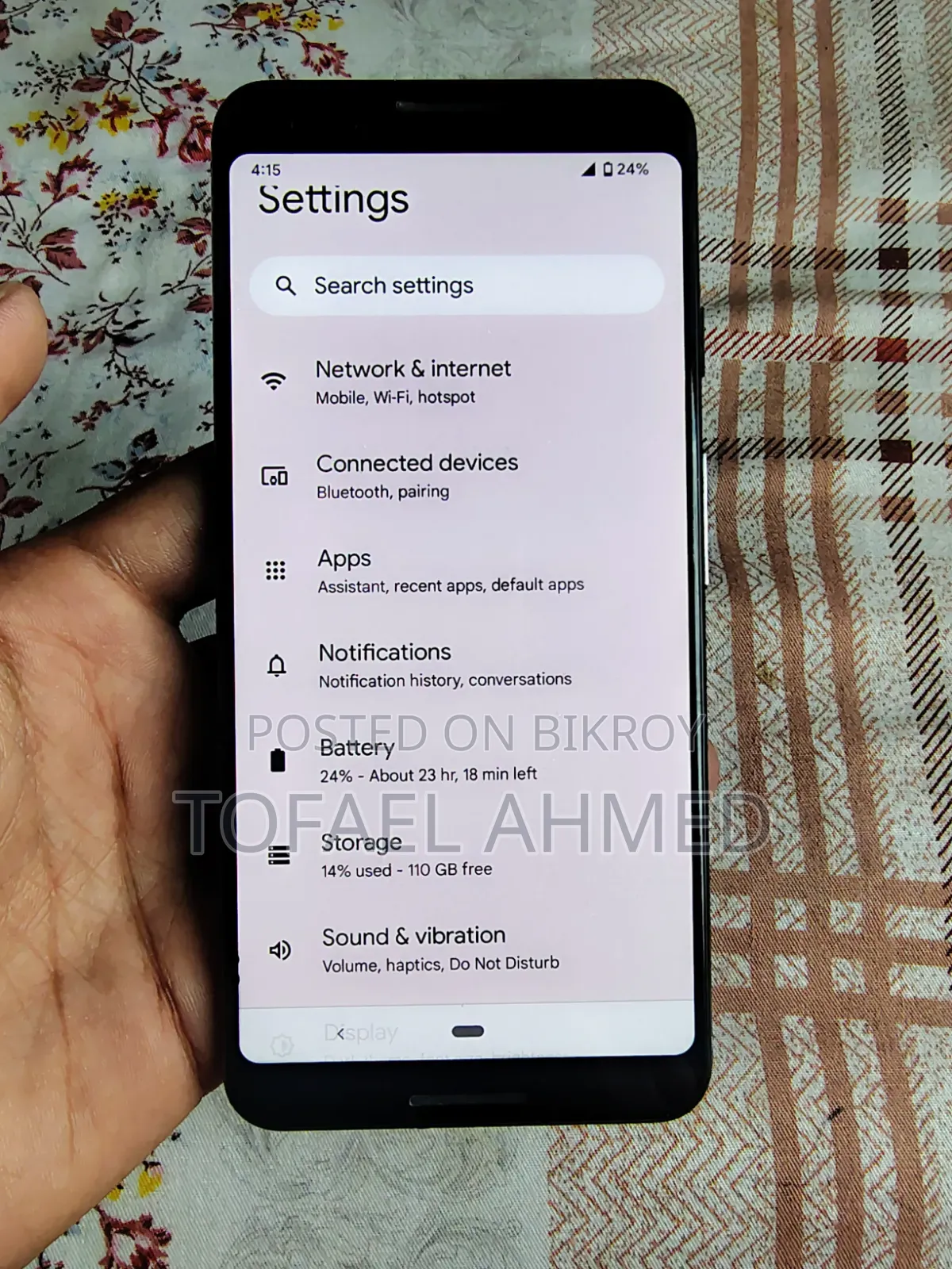 গুগল পিক্সেল ৩ ১২৮ জিবি কালো
