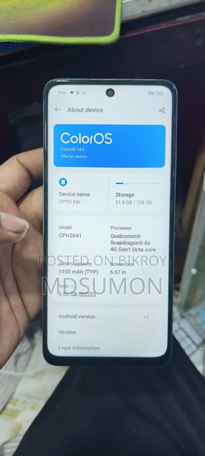 Oppo A3x 128 GB White