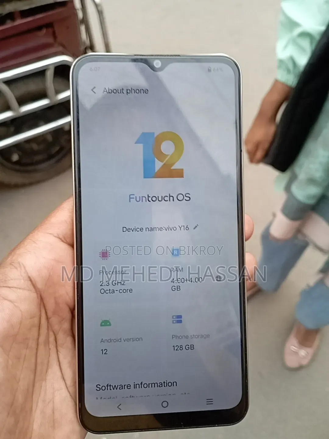 Vivo Y16 128 GB Rose Gold