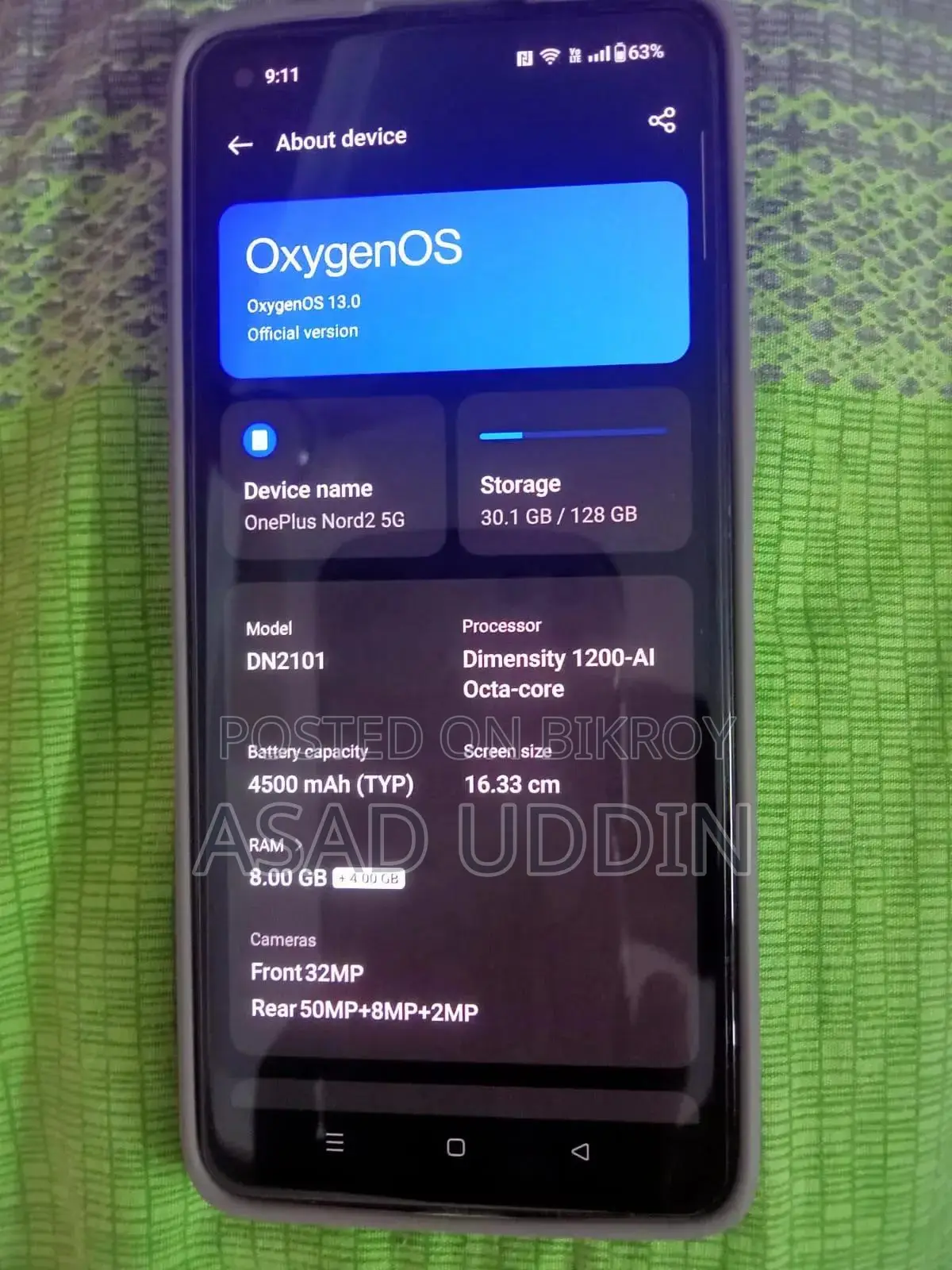 OnePlus Nord 2 5G 128 GB Blue